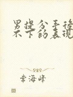 男提分手后又放不下的表现封面