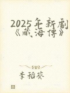 2025年新剧《藏海传》封面