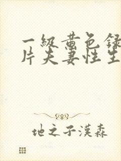 一级黄色录像影片夫妻性生活片