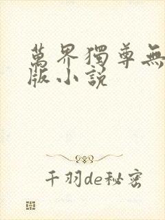 万界独尊无忧原版小说