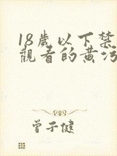 18岁以下禁止观看的黄污污羞网站