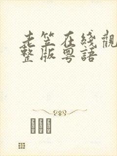 老笠在线观看完整版粤语封面