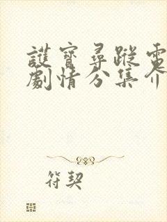 护宝寻踪电视剧剧情分集介绍