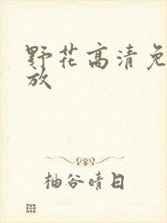 野花高清免费播放