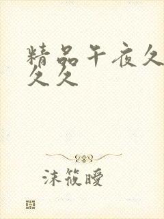 精品午夜久久久久久