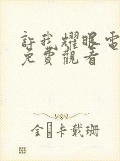 许我耀眼电视剧免费观看