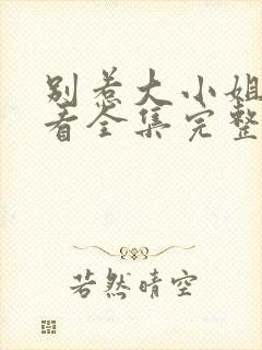 别惹大小姐免费看全集完整版