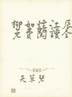 柳如烟江辰小说免费阅读全文