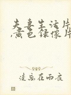 夫妻生活片一级,黄色录像片一级