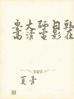 鲁大师日韩免费高清电影在线观看