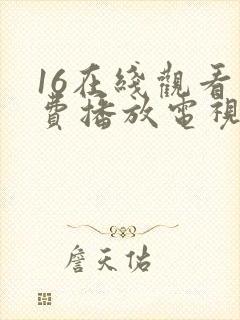 16在线观看免费播放电视剧大全