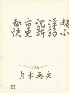 都市沉浮超前超快更新的小说