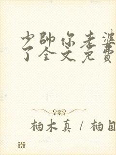 少帅你老婆又跑了全文免费听书