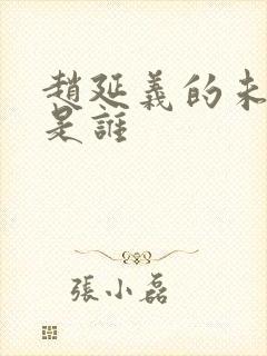 赵延义的未婚妻是谁