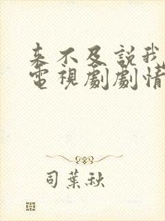 来不及说我爱你电视剧剧情介绍