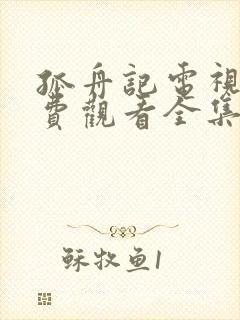 孤舟记电视剧免费观看全集高清在线