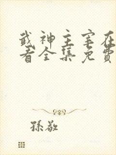 武神主宰在线观看全集免费高清播放封面