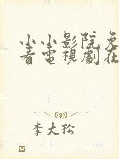 小小影院免费观看电视剧在线观看