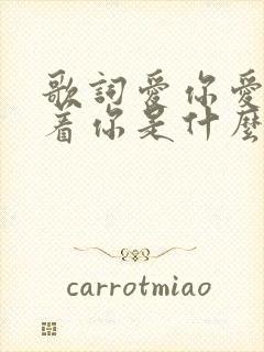 歌词爱你爱你爱着你是什么歌