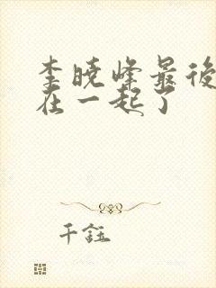 李晓峰最后和谁在一起了