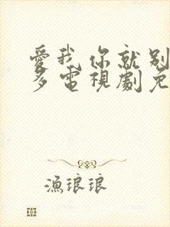 爱我你就别想太多电视剧免费观看吗封面