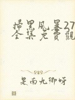 扫黑风暴27集全集免费观看