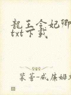 龙王令妃卿莫属txt下载