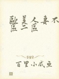 欧美人妻不卡一区二区封面