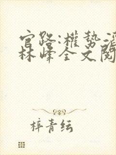 官路:权势滔天林峰全文阅读