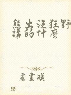 熊出没狂野大陆讲的什么