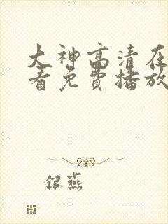 大神高清在线观看免费播放电视剧