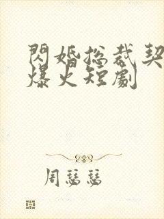 闪婚总裁契约妻爆火短剧