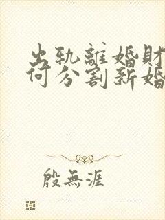 出轨离婚财产如何分割新婚姻法2023