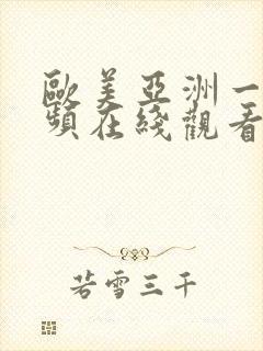 欧美亚洲一区视频在线观看