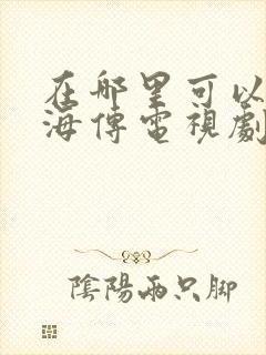 在哪里可以看藏海传电视剧