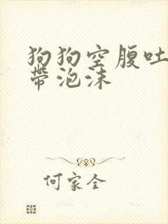 狗狗空腹吐黄水带泡沫