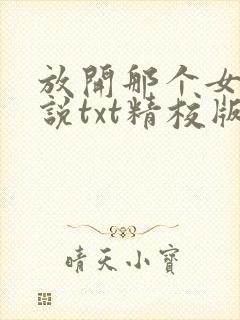 放开那个女巫小说txt精校版