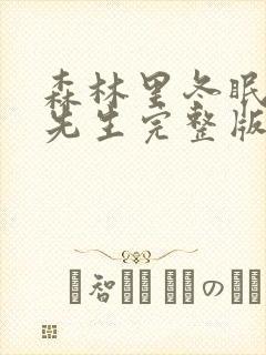 森林里冬眠的熊先生完整版封面