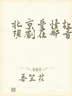 北京爱情故事电视剧在哪看