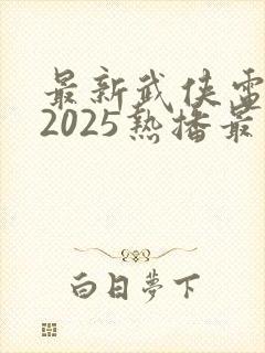 最新武侠电视剧2025热播最火