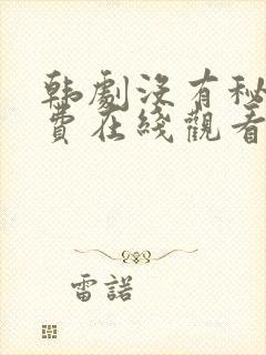 韩剧没有秘密免费在线观看封面