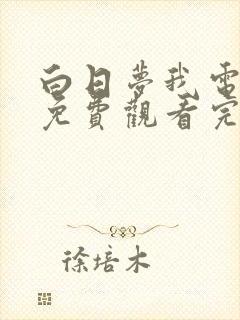 白日梦我电视剧免费观看完整版高清封面