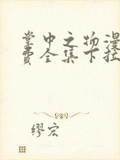 掌中之物漫画免费全集下拉式漫画