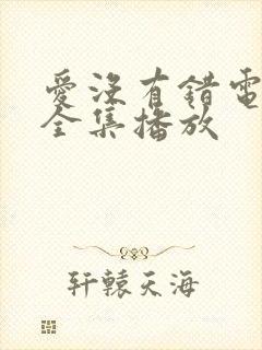 爱没有错电视剧全集播放封面