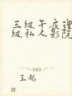 三级午夜理伦三级私人影院封面