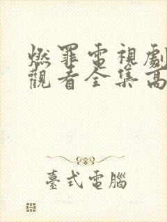 燃罪电视剧免费观看全集高清