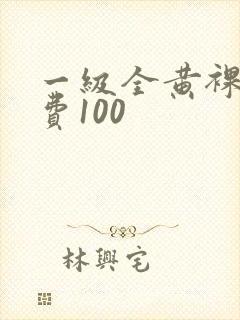 一级全黄裸体免费100