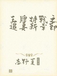 王牌特战之权少追妻新章节封面