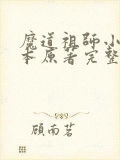 魔道祖师小说全本原著完整版下载封面