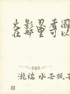 火影忍者国语版在哪里可以看